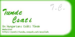 tunde csati business card